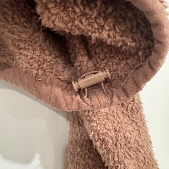 SKIMS Cozy Knit Half Zip Cropped Pullover | S/M | Light Brown - Picture 4 of 5